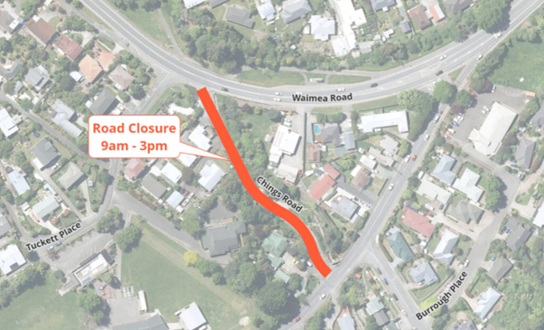 Map Road Closure Chings Road Nelmac 20 Feb 2025