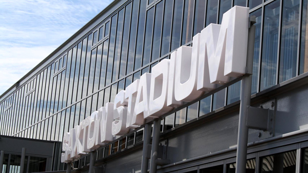 Saxton Stadium sign